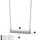 2 - Noya 2.50 mm Round Blue Topaz and Diamond Horizontal Bar Pendant Necklace 