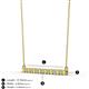 2 - Noya 2.50 mm Round Yellow Sapphire and Diamond Horizontal Bar Pendant Necklace 