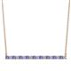 1 - Noya 2.00 mm Round Tanzanite and Lab Grown Diamond Horizontal Bar Pendant Necklace 