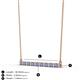 2 - Noya 2.00 mm Round Tanzanite and Lab Grown Diamond Horizontal Bar Pendant Necklace 