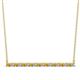 1 - Noya 2.00 mm Round Citrine and Lab Grown Diamond Horizontal Bar Pendant Necklace 