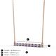 2 - Noya 2.00 mm Round Iolite and Lab Grown Diamond Horizontal Bar Pendant Necklace 