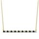 1 - Noya 2.00 mm Round Black Diamond and White Lab Grown Diamond Horizontal Bar Pendant Necklace 