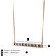 2 - Noya 2.00 mm Round Smoky Quartz and Lab Grown Diamond Horizontal Bar Pendant Necklace 