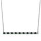 1 - Noya 2.00 mm Round Lab Grown Diamond and Alexandrite Horizontal Bar Pendant Necklace 
