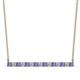 1 - Noya 2.50 mm Round Tanzanite and Lab Grown Diamond Horizontal Bar Pendant Necklace 