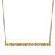 1 - Noya 2.50 mm Round Citrine and Lab Grown Diamond Horizontal Bar Pendant Necklace 