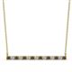 1 - Noya 2.50 mm Round Smoky Quartz and Lab Grown Diamond Horizontal Bar Pendant Necklace 