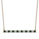1 - Noya 2.50 mm Round Lab Grown Diamond and Alexandrite Horizontal Bar Pendant Necklace 