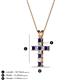 2 - Ethel Blue Sapphire and Diamond Cross Pendant 