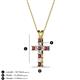 2 - Ethel Rhodolite Garnet and Diamond Cross Pendant 