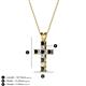 2 - Ethel Black and White Diamond Cross Pendant 