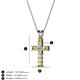2 - Ethel Yellow Sapphire and Diamond Cross Pendant 