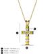 2 - Ethel Yellow Sapphire and Diamond Cross Pendant 