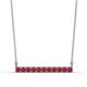 1 - Noela 2.70 mm Round Ruby Horizontal Bar Pendant Necklace 