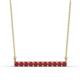 1 - Noela 2.70 mm Round Ruby Horizontal Bar Pendant Necklace 