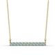 1 - Noela 2.70 mm Round Aquamarine Horizontal Bar Pendant Necklace 