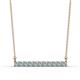 1 - Noela 2.70 mm Round Aquamarine Horizontal Bar Pendant Necklace 