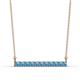 1 - Noela 2.70 mm Round Blue Topaz Horizontal Bar Pendant Necklace 