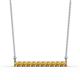 1 - Noela 2.70 mm Round Citrine Horizontal Bar Pendant Necklace 