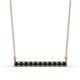 1 - Noela 2.70 mm Round Black Diamond Horizontal Bar Pendant Necklace 