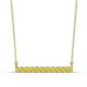 1 - Noela 2.70 mm Round Yellow Sapphire Horizontal Bar Pendant Necklace 