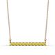 1 - Noela 2.70 mm Round Yellow Sapphire Horizontal Bar Pendant Necklace 