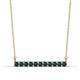 1 - Noela 2.70 mm Round London Blue Topaz Horizontal Bar Pendant Necklace 