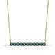 1 - Noela 2.70 mm Round Blue Diamond Horizontal Bar Pendant Necklace 
