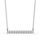 1 - Noela 2.70 mm Round White Sapphire Horizontal Bar Pendant Necklace 