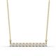 1 - Noela 2.70 mm Round White Sapphire Horizontal Bar Pendant Necklace 