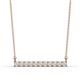 1 - Noela 2.70 mm Round White Sapphire Horizontal Bar Pendant Necklace 