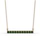 1 - Noela 2.70 mm Round Lab Created Alexandrite Horizontal Bar Pendant Necklace 