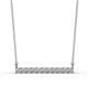 1 - Noela 2.70 mm Round Diamond Horizontal Bar Pendant Necklace 