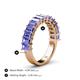 5 - Alaya Emerald Cut Tanzanite 14 Stone Wedding Band 
