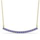 1 - Nancy 2.00 mm Round Tanzanite Curved Bar Pendant Necklace 