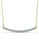 1 - Nancy 2.00 mm Round Aquamarine Curved Bar Pendant Necklace 