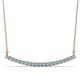 1 - Nancy 2.00 mm Round Aquamarine Curved Bar Pendant Necklace 