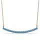 1 - Nancy 2.00 mm Round Blue Topaz Curved Bar Pendant Necklace 