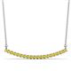1 - Nancy 2.00 mm Round Yellow Sapphire Curved Bar Pendant Necklace 