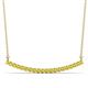 1 - Nancy 2.00 mm Round Yellow Sapphire Curved Bar Pendant Necklace 
