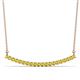 1 - Nancy 2.00 mm Round Yellow Sapphire Curved Bar Pendant Necklace 