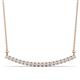 1 - Nancy 2.00 mm Round White Sapphire Curved Bar Pendant Necklace 