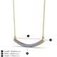 3 - Nancy 2.00 mm Round Tanzanite Curved Bar Pendant Necklace 