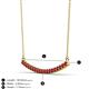 3 - Nancy 2.00 mm Round Ruby Curved Bar Pendant Necklace 