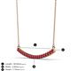 3 - Nancy 2.00 mm Round Ruby Curved Bar Pendant Necklace 