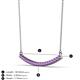 3 - Nancy 2.00 mm Round Amethyst Curved Bar Pendant Necklace 