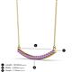 3 - Nancy 2.00 mm Round Amethyst Curved Bar Pendant Necklace 