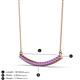 3 - Nancy 2.00 mm Round Amethyst Curved Bar Pendant Necklace 