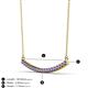 3 - Nancy 2.00 mm Round Iolite Curved Bar Pendant Necklace 